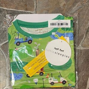 Little Sleepies Green and Blue Pajama Set